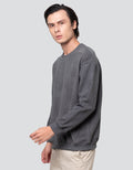Cole Basic Roundneck Texture Sweater Pria