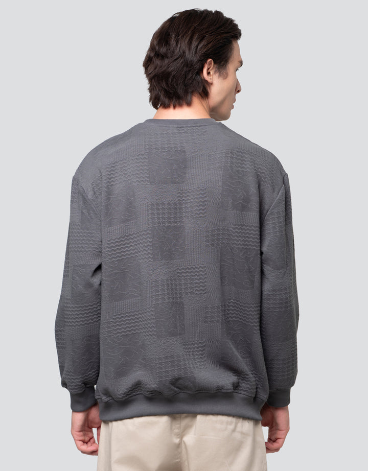 Cole Basic Roundneck Texture Sweater Pria