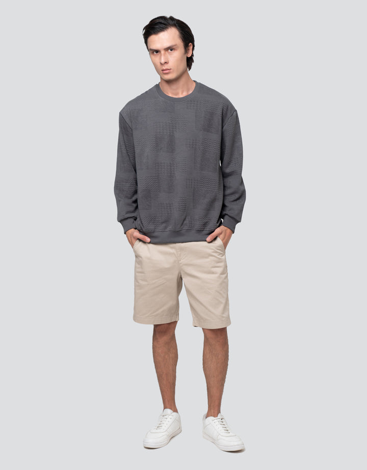 Cole Basic Roundneck Texture Sweater Pria