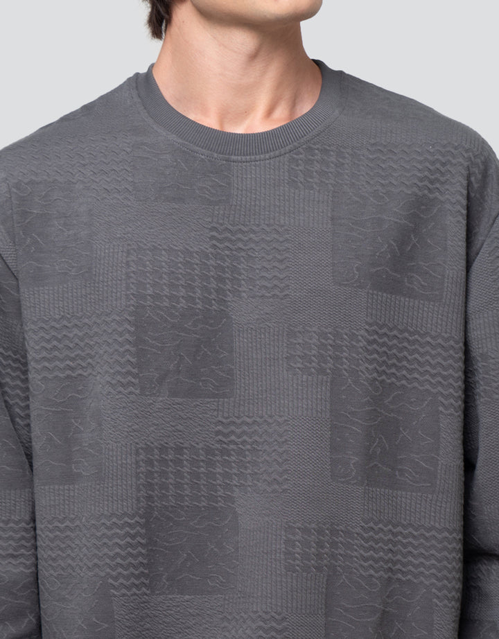 Cole Basic Roundneck Texture Sweater Pria