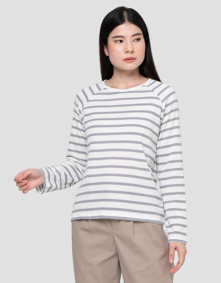 Connexion Raglan Garis Kaos Wanita