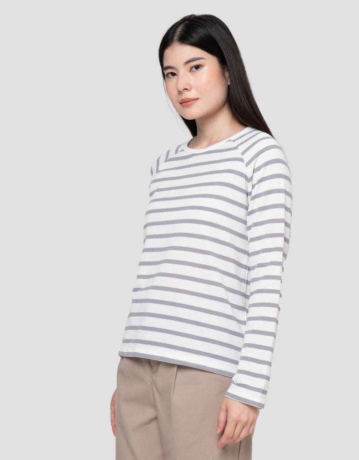 Connexion Raglan Garis Kaos Wanita