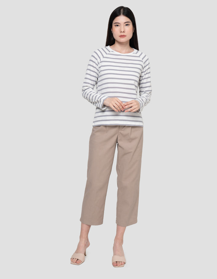 Connexion Raglan Garis Kaos Wanita