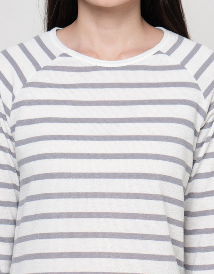 Connexion Raglan Garis Kaos Wanita