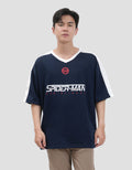 Marvel Varsity Spiderman Kaos Oversize Pria