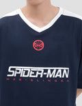 Marvel Varsity Spiderman Kaos Oversize Pria