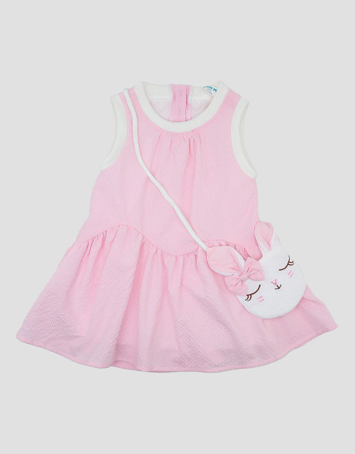 Little M Woven Sleeveless With Bags Bunny Midi Dress Bayi
