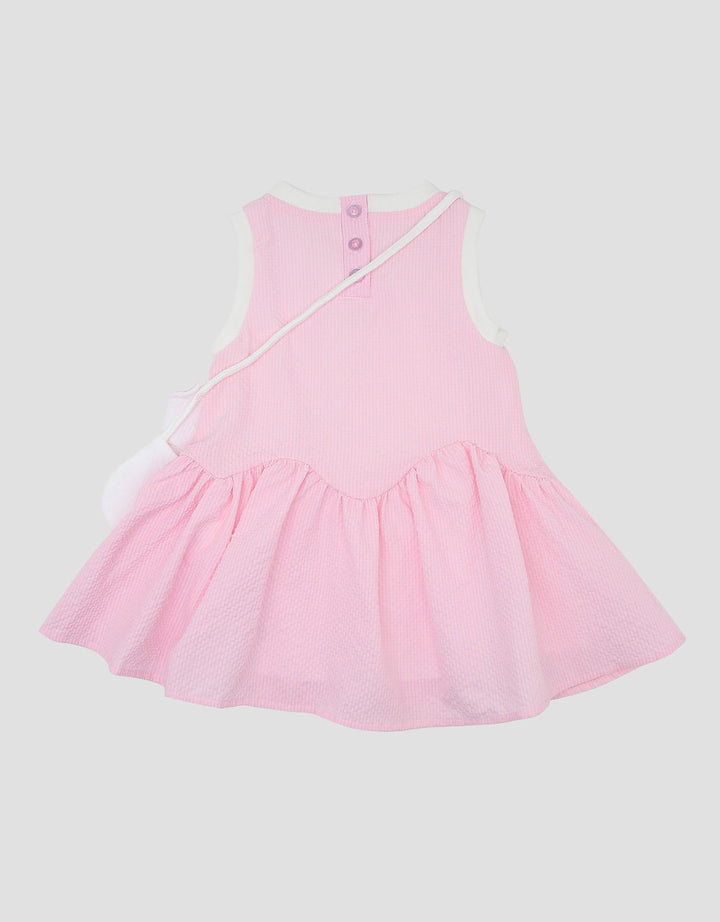 Little M Woven Sleeveless With Bags Bunny Midi Dress Bayi