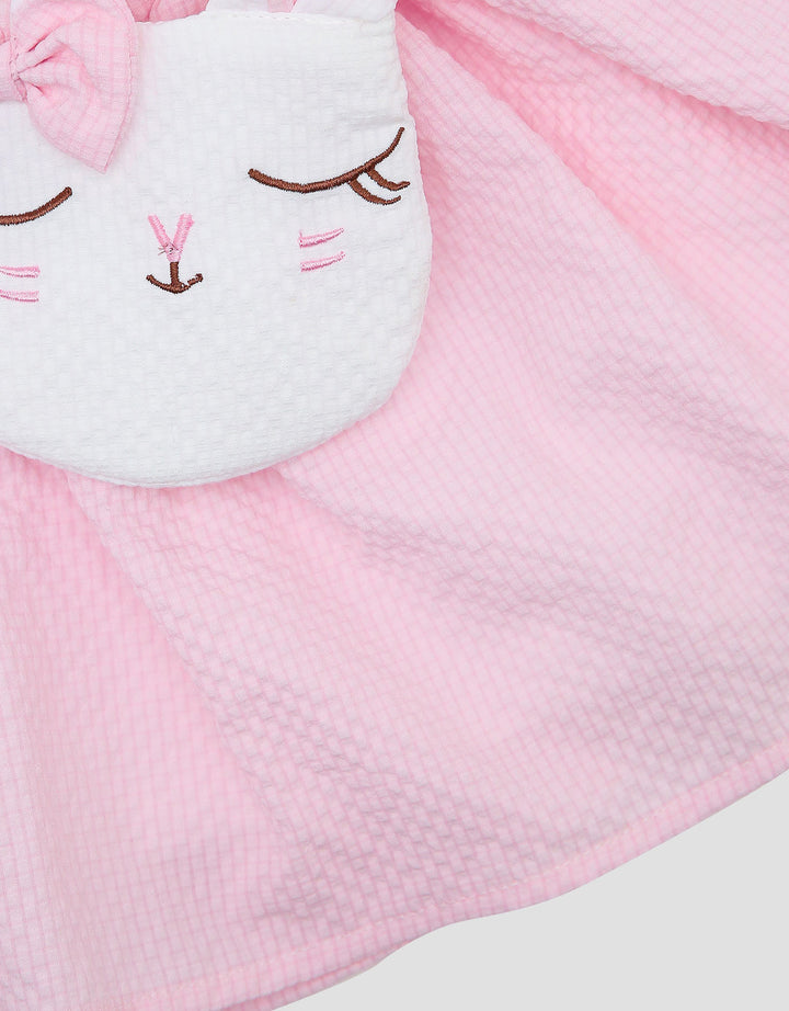Little M Woven Sleeveless With Bags Bunny Midi Dress Bayi