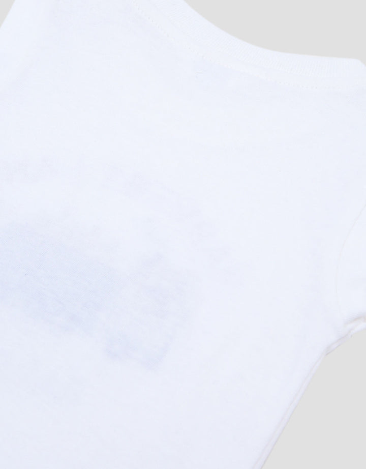 Little M Sleeveless Embro Truck Fruits Print Kaos Bayi