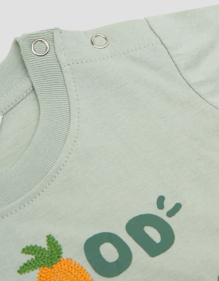 Little M Embro Lions And Pinapple Print Kaos Bayi