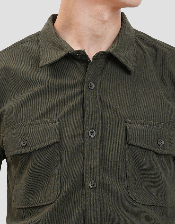 Gab's Double Pocket Kemeja Lengan Panjang Pria