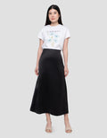 Connexion Poly Satin Clean Finish Rok Maxi Wanita