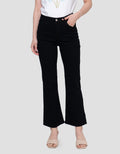 Connexion Bootcut Blck Mid Rise Full Length Celana Denim Wanita