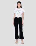 Connexion Bootcut Blck Mid Rise Full Length Celana Denim Wanita