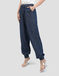 Connexion With Drawstring Loose Fit Jogger Denim Wanita