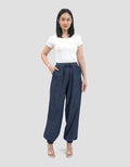 Connexion With Drawstring Loose Fit Jogger Denim Wanita