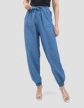 Connexion With Drawstring Loose Fit Jogger Denim Wanita