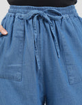 Connexion With Drawstring Loose Fit Jogger Denim Wanita