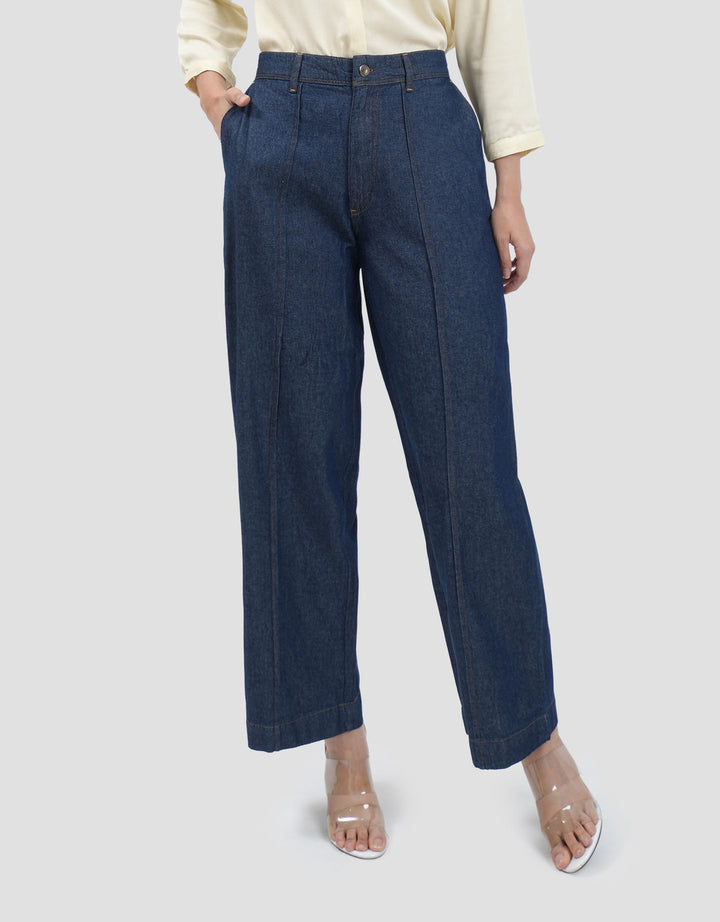 Connexion Loose Fit Lt Frnt Cut N Sewn Celana Denim Wanita