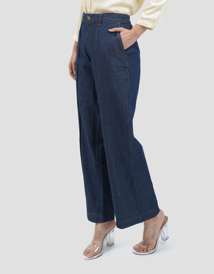 Connexion Loose Fit Lt Frnt Cut N Sewn Celana Denim Wanita
