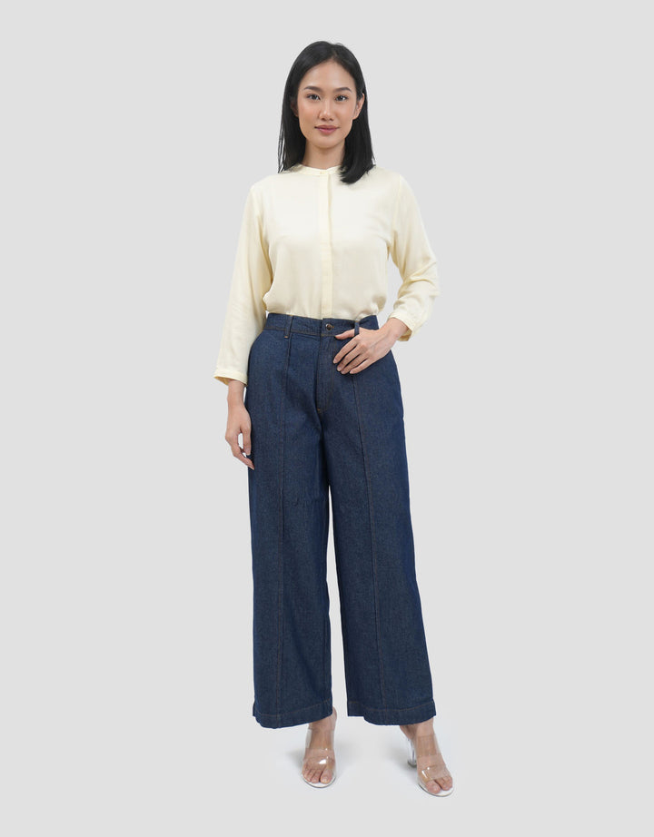 Connexion Loose Fit Lt Frnt Cut N Sewn Celana Denim Wanita