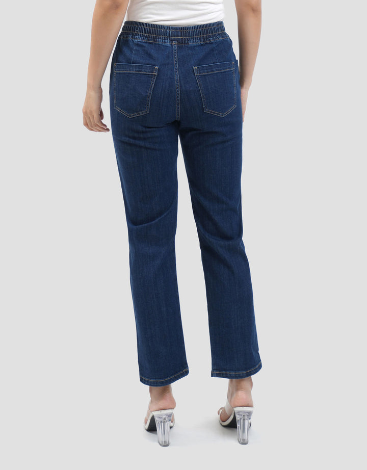 Connexion Drawsting Jogger Denim Wanita