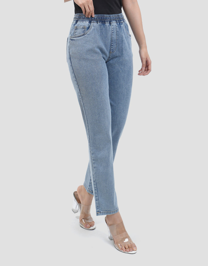 Connexion Drawsting Jogger Denim Wanita