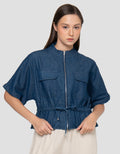 Connexion Denim Lightweight With Drawstring Jaket Wanita