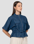 Connexion Denim Lightweight With Drawstring Jaket Wanita