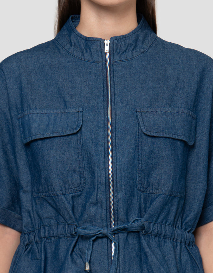 Connexion Denim Lightweight With Drawstring Jaket Wanita