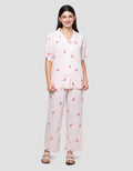 Disney Minnie Cherry Gingham Viscose Setelan Piyama Wanita