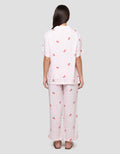 Disney Minnie Cherry Gingham Viscose Setelan Piyama Wanita