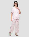 Disney Minnie Cherry Gingham Viscose Setelan Piyama Wanita