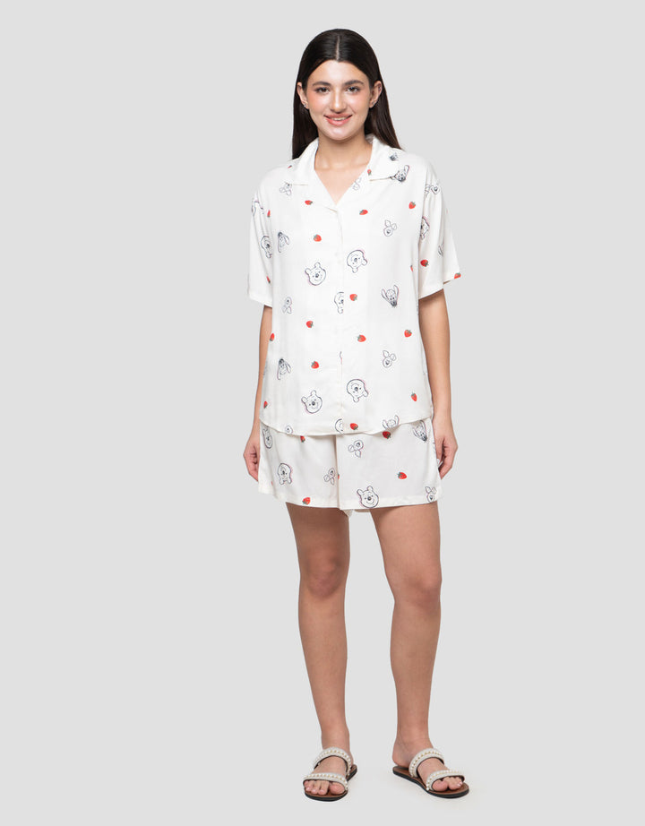 Disney Pooh And Friends In Something Red Setelan Piyama Wanita