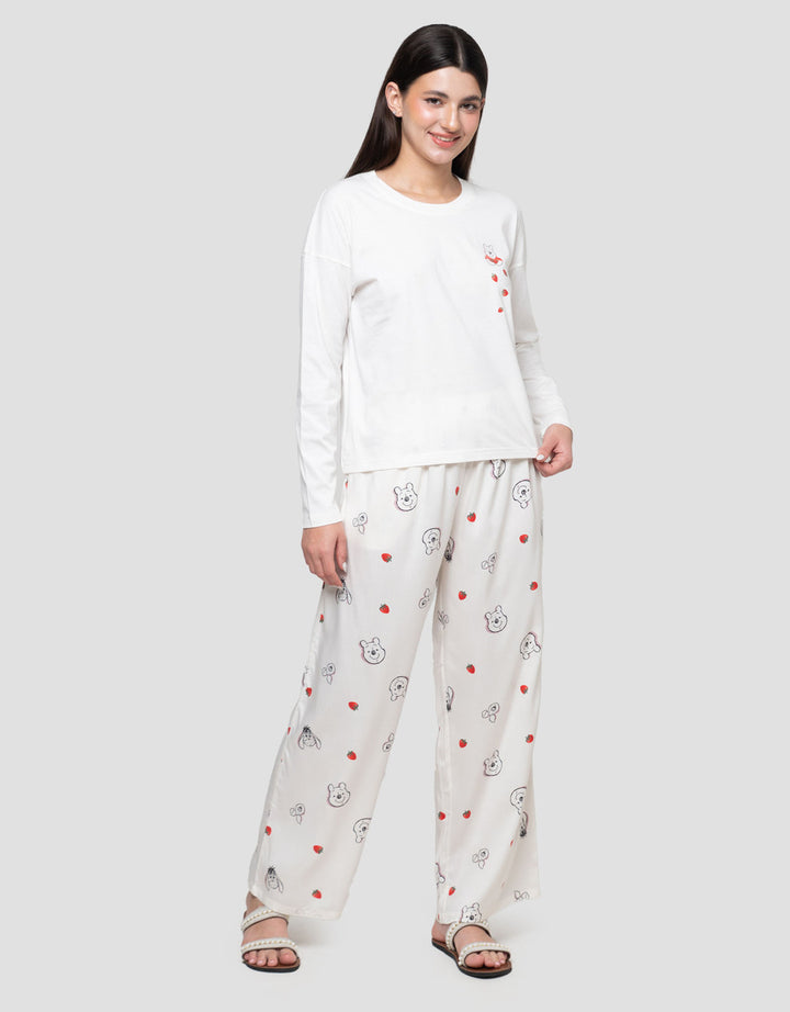 Disney Pooh And Friends In Something Red Tee Setelan Piyama Wanita