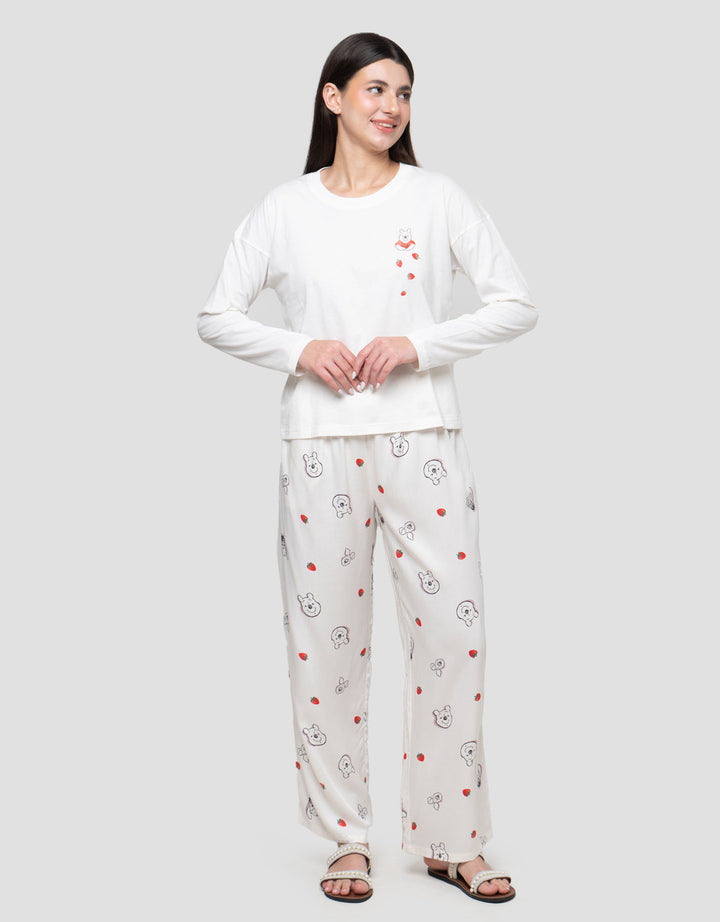 Disney Pooh And Friends In Something Red Tee Setelan Piyama Wanita