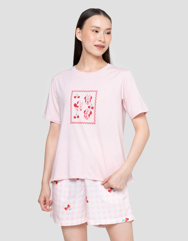 Disney Minnie Cherry In Frame Setelan Piyama Wanita