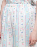 Nevada Floral Heart In Stripes Viscose Setelan Piyama Wanita