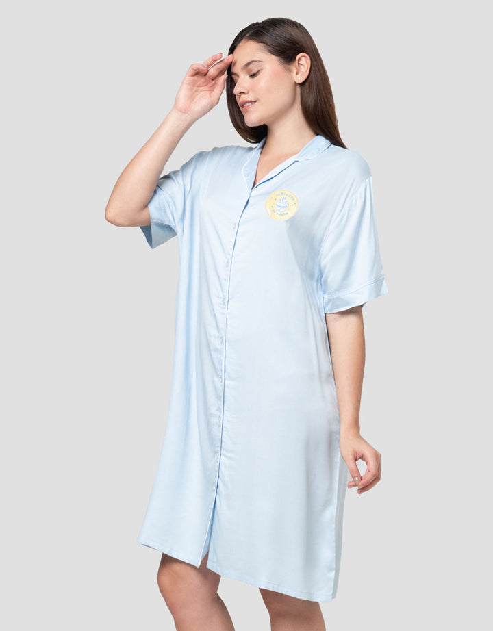 Nevada Cupcake Patch Viscose Day With Piping Midi Dress Wanita