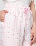 Nevada Hearts Over Gingham Setelan Piyama Wanita