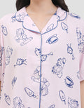 Nevada Garfield Foodie Outline With Piping Detail Setelan Piyama Wanita