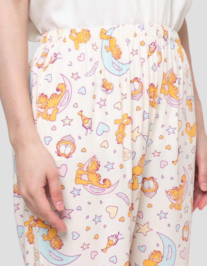 Nevada Garfield Eat Sleep Repeat Setelan Piyama Wanita