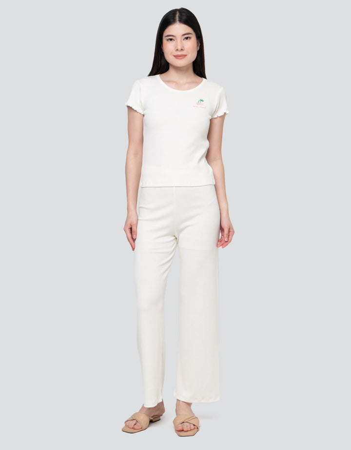 Nevada Mon Cherie Knit Rib Pj Set Setelan Piyama Wanita