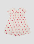 Little M Woven Rami Print Love Midi Dress Bayi