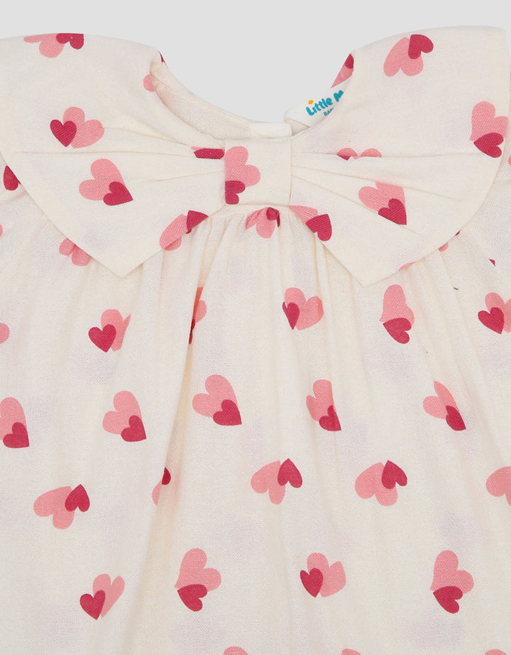 Little M Woven Rami Print Love Midi Dress Bayi