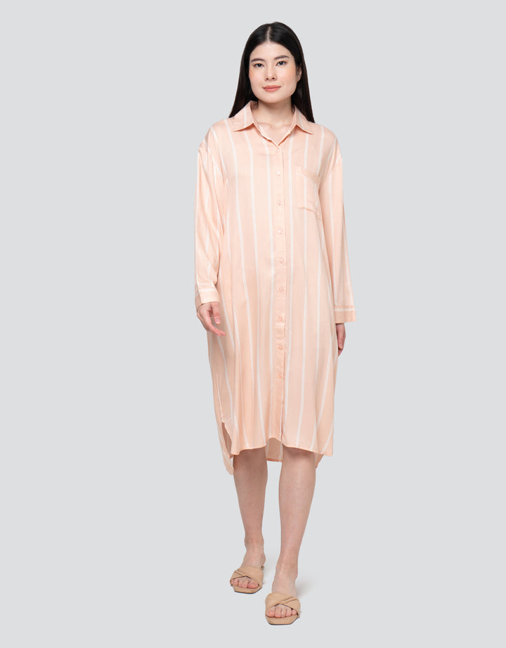 Nevada Double Stripes Maxi Dress Tidur Wanita