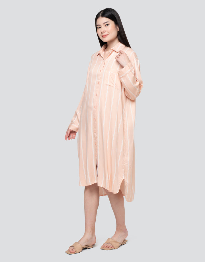 Nevada Double Stripes Maxi Dress Tidur Wanita