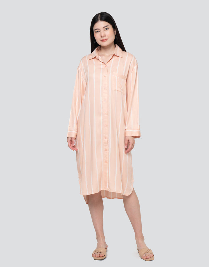 Nevada Double Stripes Maxi Dress Tidur Wanita
