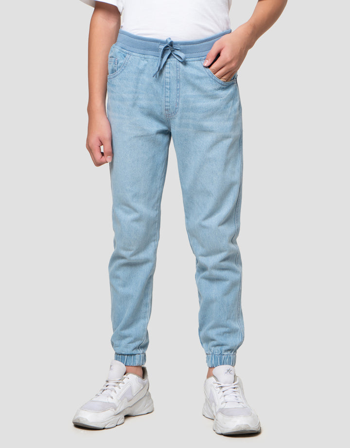 Nevada Jogger Pull On Pants Elastic Celana Denim Anak Laki-laki
